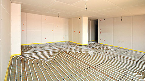 Fußbodenaufbau für Fußbodenheizung